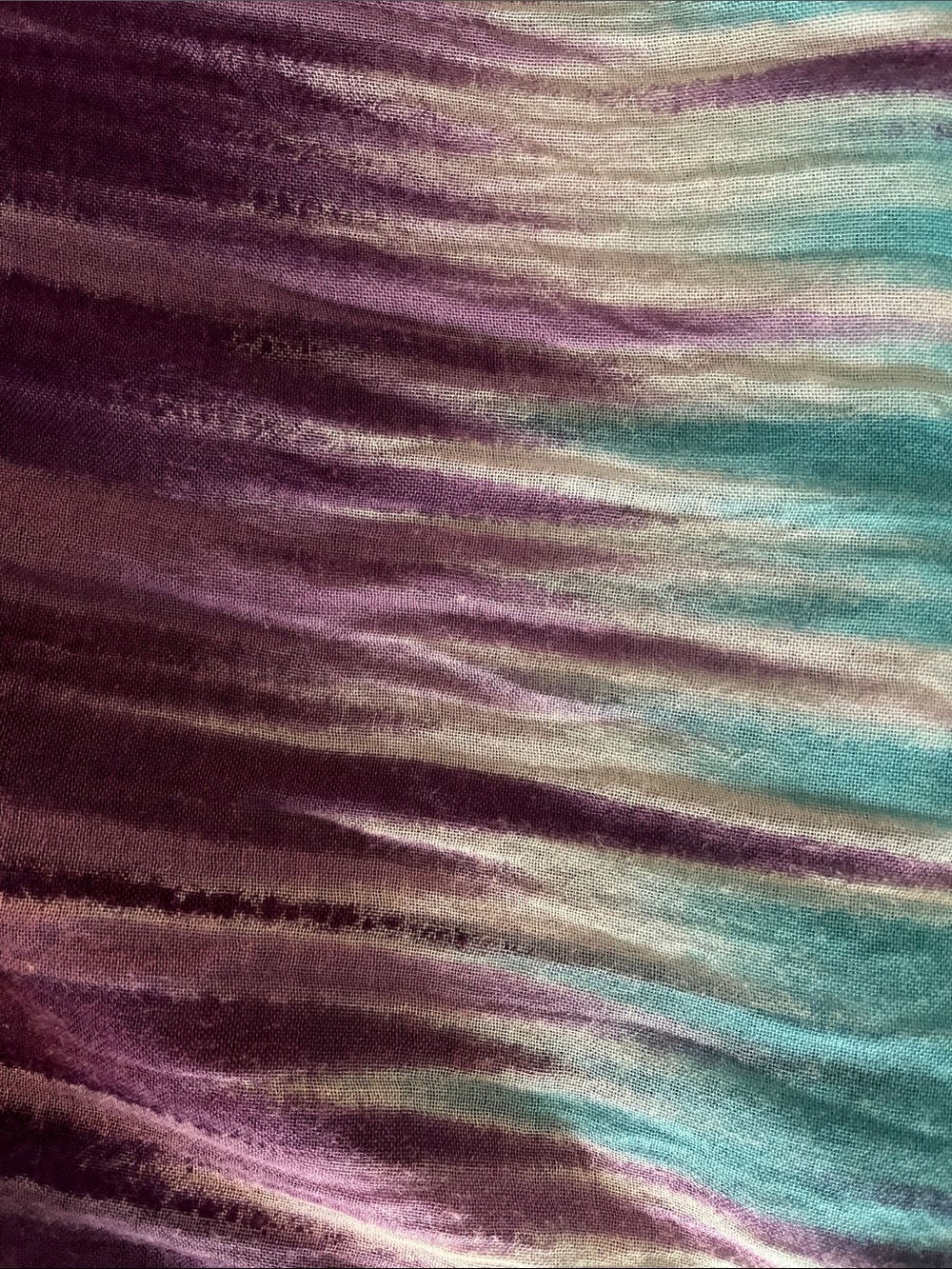 Huge Gradient Scarf in Teal and Plum